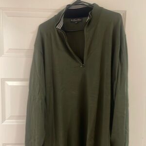 Brooks Brothers green quarter zip